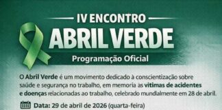 Sindsprev-RJ convida para evento dia 29/4 em memória das vítimas de acidentes de trabalho